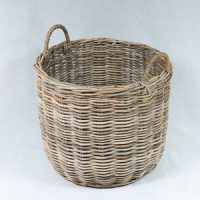 Round log basket - Kubu Grey