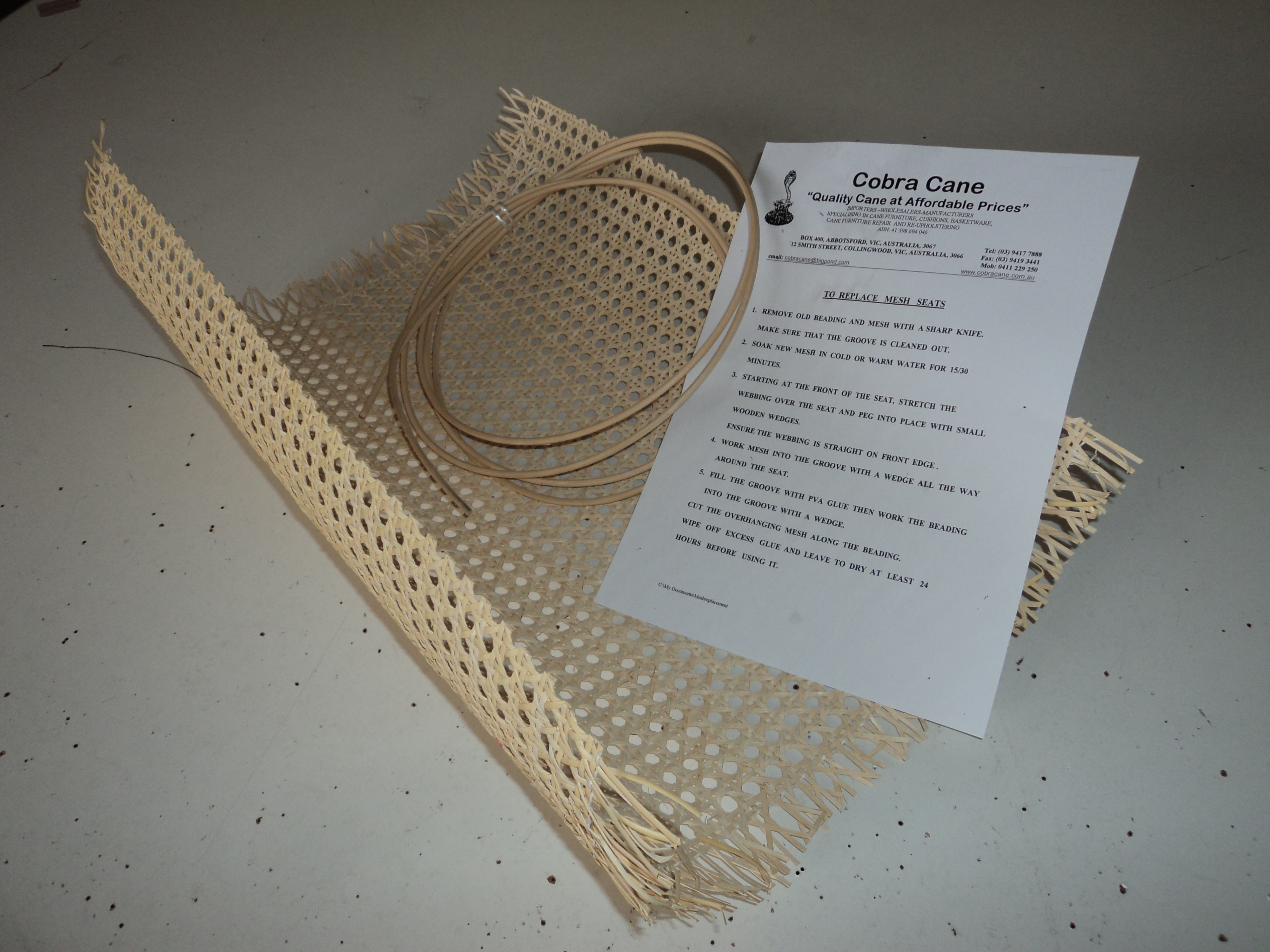 Chinese Mesh Cane Seat Repair Kit Cane Chair Repair