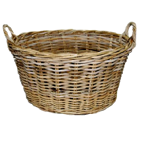 Oval Washing Basket, Grey Kubu