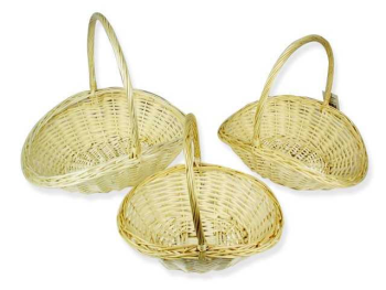 Willow Flower Basket - Natural