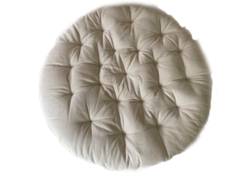 Premium Papasan Cushion - Herringbone Cream