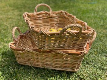 Tall Rectangle Rattan Trays