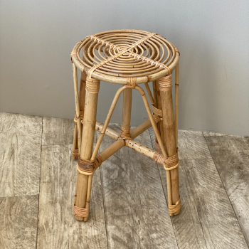 Natural Rattan Plant Stand or Cane Stool, Neptune Design