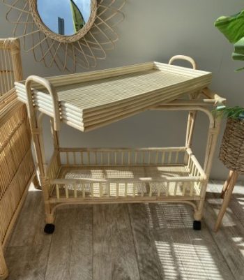 Rattan Drinks Trolley, Joy - Image 2