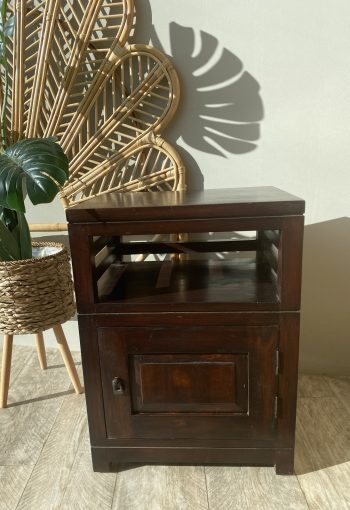 Tall Classic Bedside Table, Walnut Stain